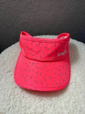 Neon Pink Lightning Print Visor — SPRI* (Kids/Youth)